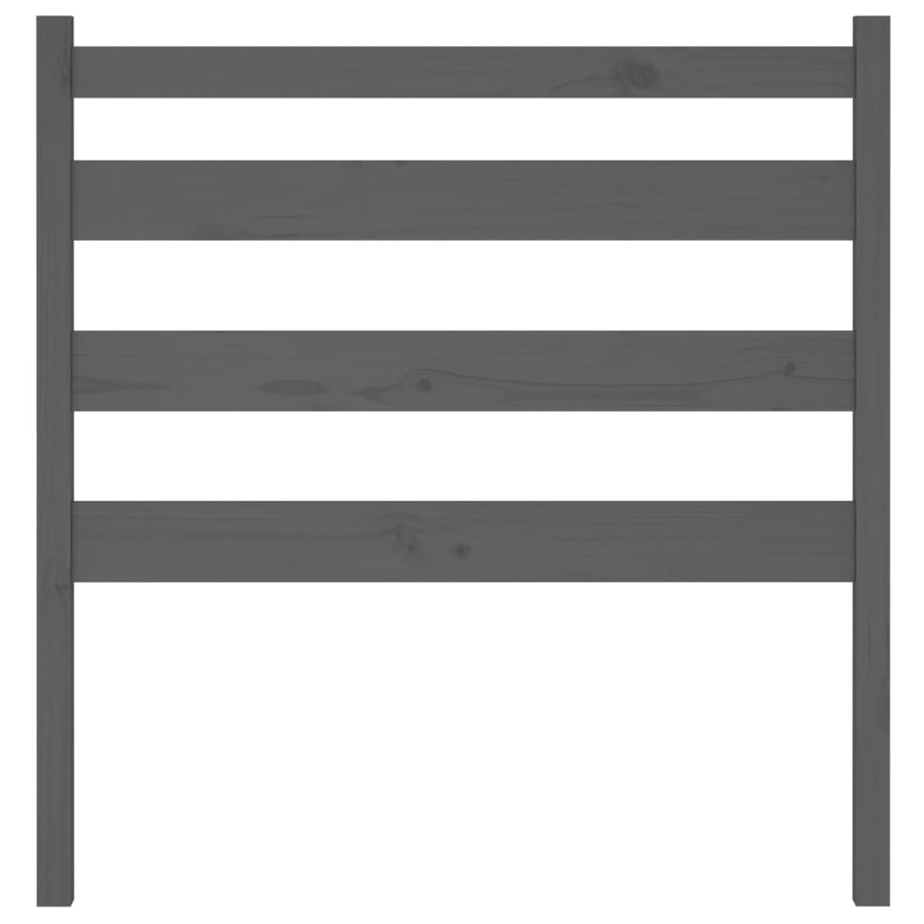 vidaXL Bed Headboard Grey 96x4x100 cm Solid Wood Pine