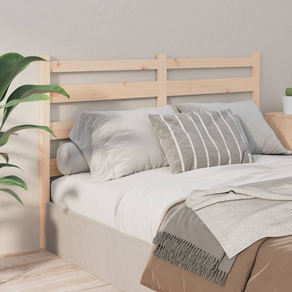 vidaXL Bed Headboard 126x4x100 cm Solid Wood Pine