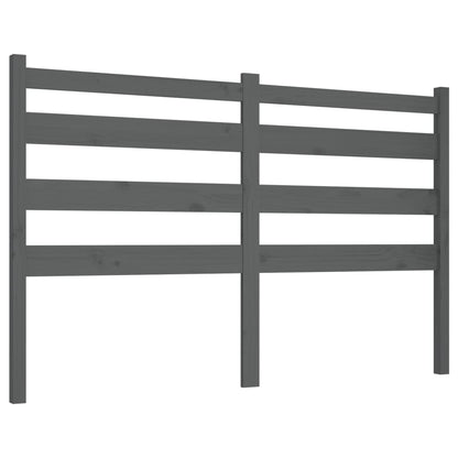 vidaXL Bed Headboard Grey 126x4x100 cm Solid Wood Pine