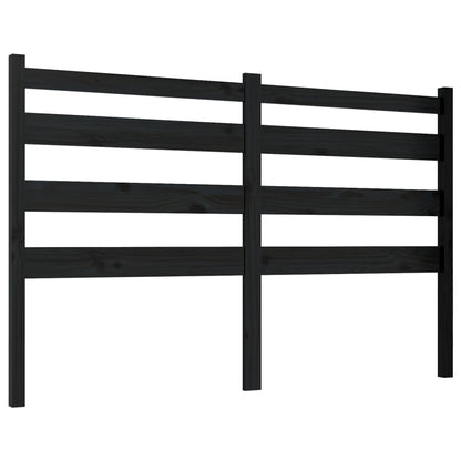 vidaXL Bed Headboard Black 146x4x100 cm Solid Wood Pine
