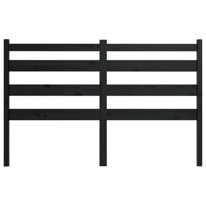 vidaXL Bed Headboard Black 146x4x100 cm Solid Wood Pine