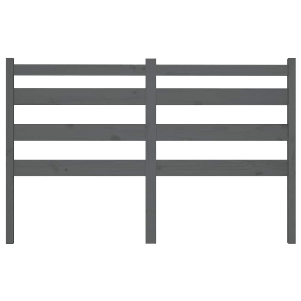 vidaXL Bed Headboard Grey 166x4x100 cm Solid Wood Pine