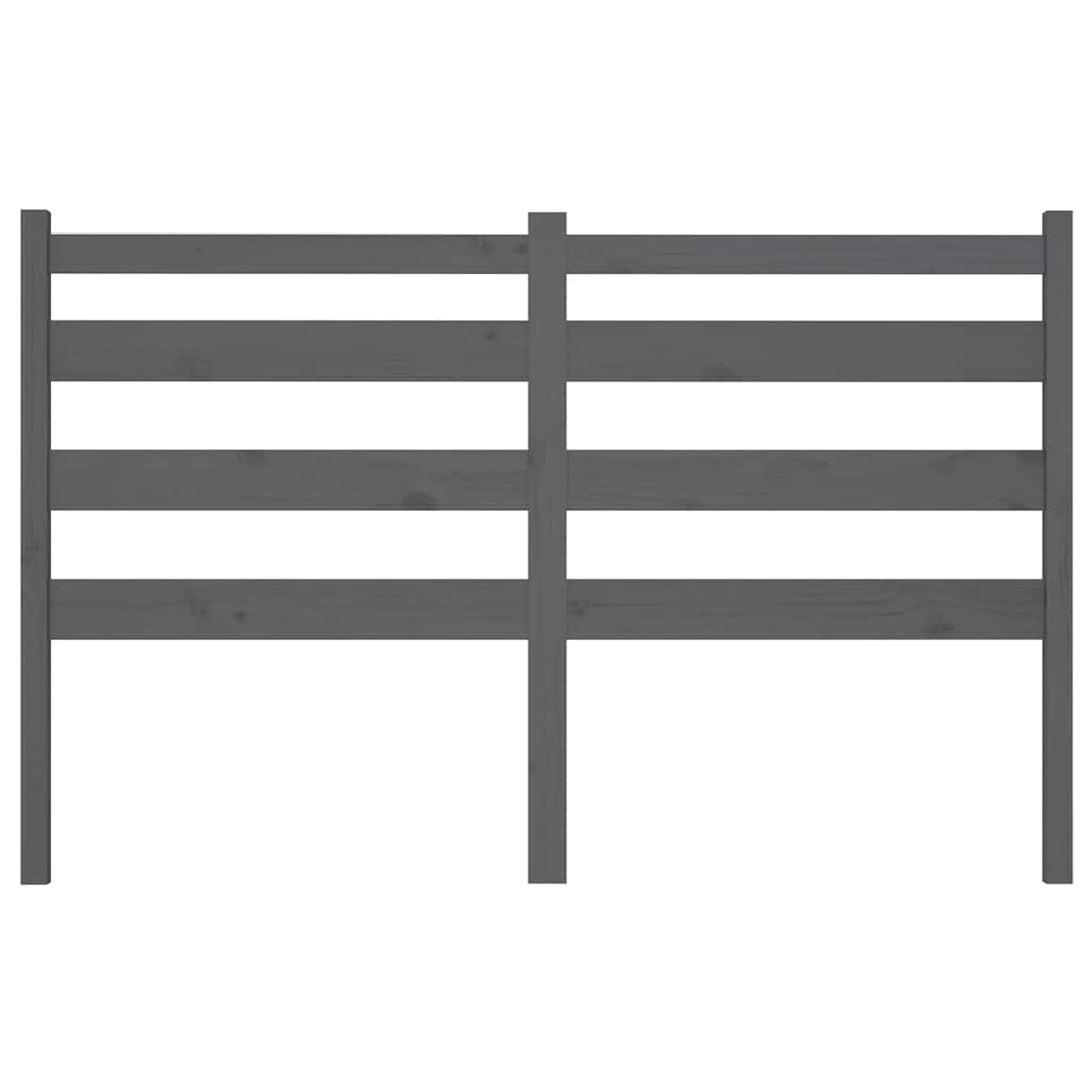 vidaXL Bed Headboard Grey 186x4x100 cm Solid Wood Pine