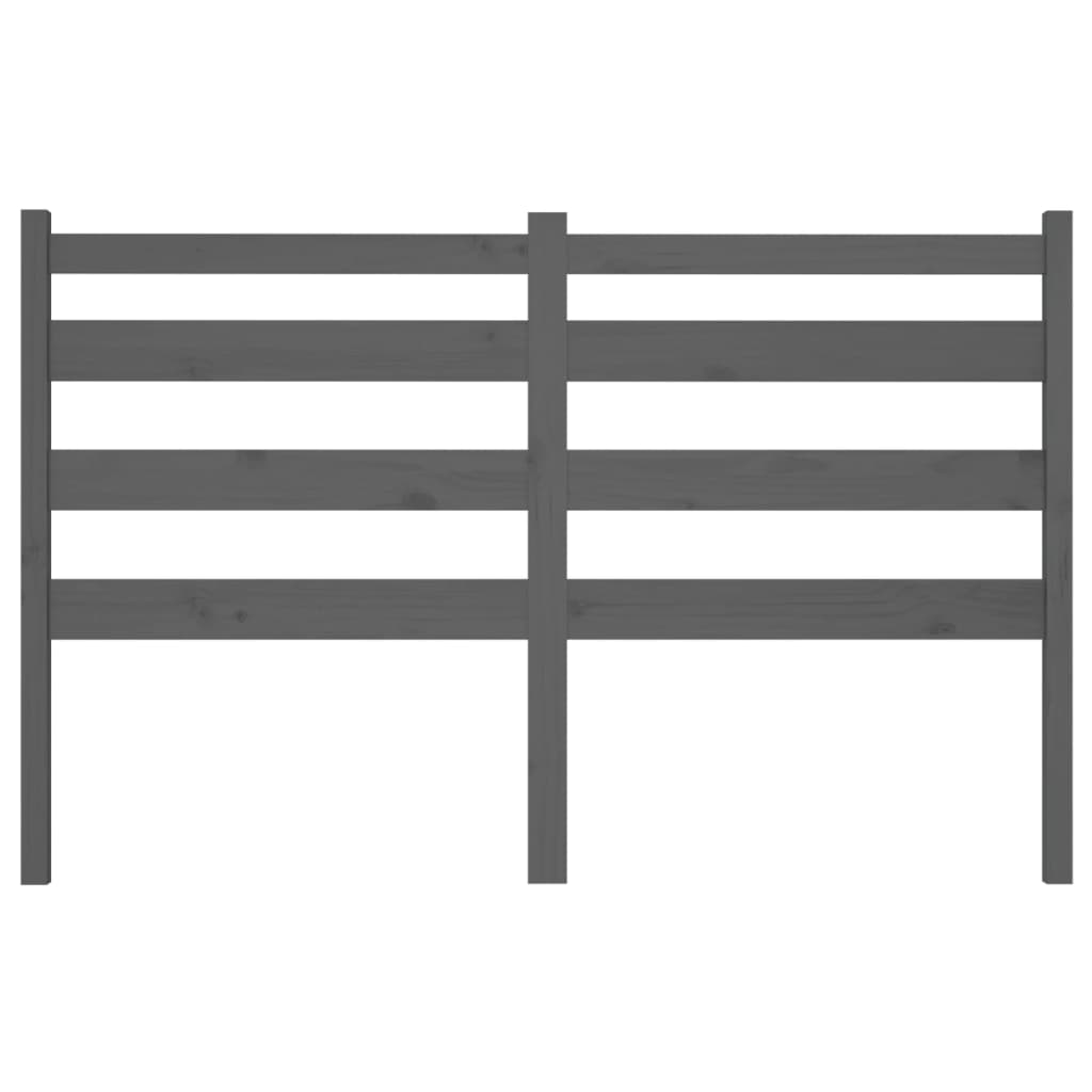 vidaXL Bed Headboard Grey 206x4x100 cm Solid Wood Pine