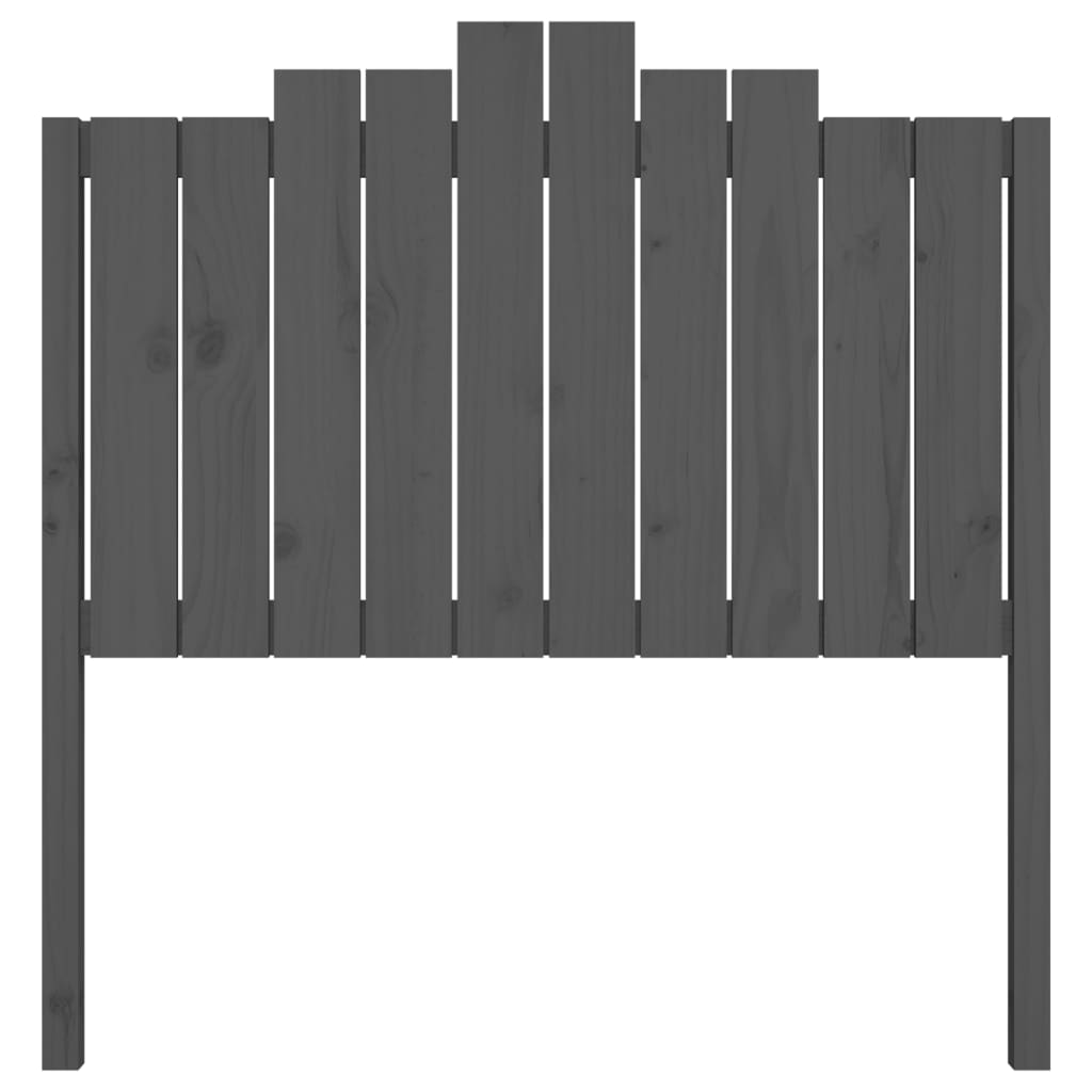 vidaXL Bed Headboard | Grey | Solid pine wood | 106 cm x 4 cm x 110 cm