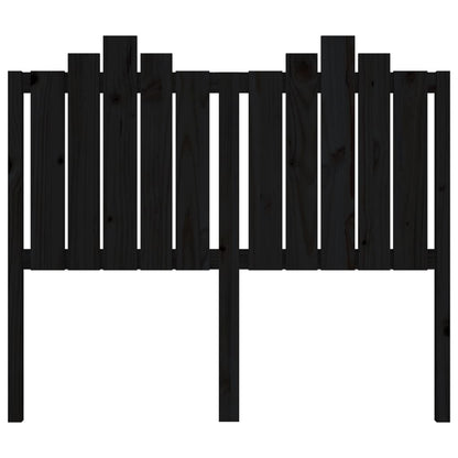 vidaXL Bed Headboard Black 126x4x110 cm Solid Wood Pine