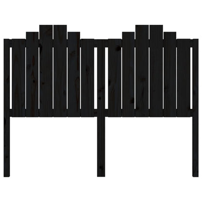 vidaXL Bed Headboard Black 146x4x110 cm Solid Wood Pine