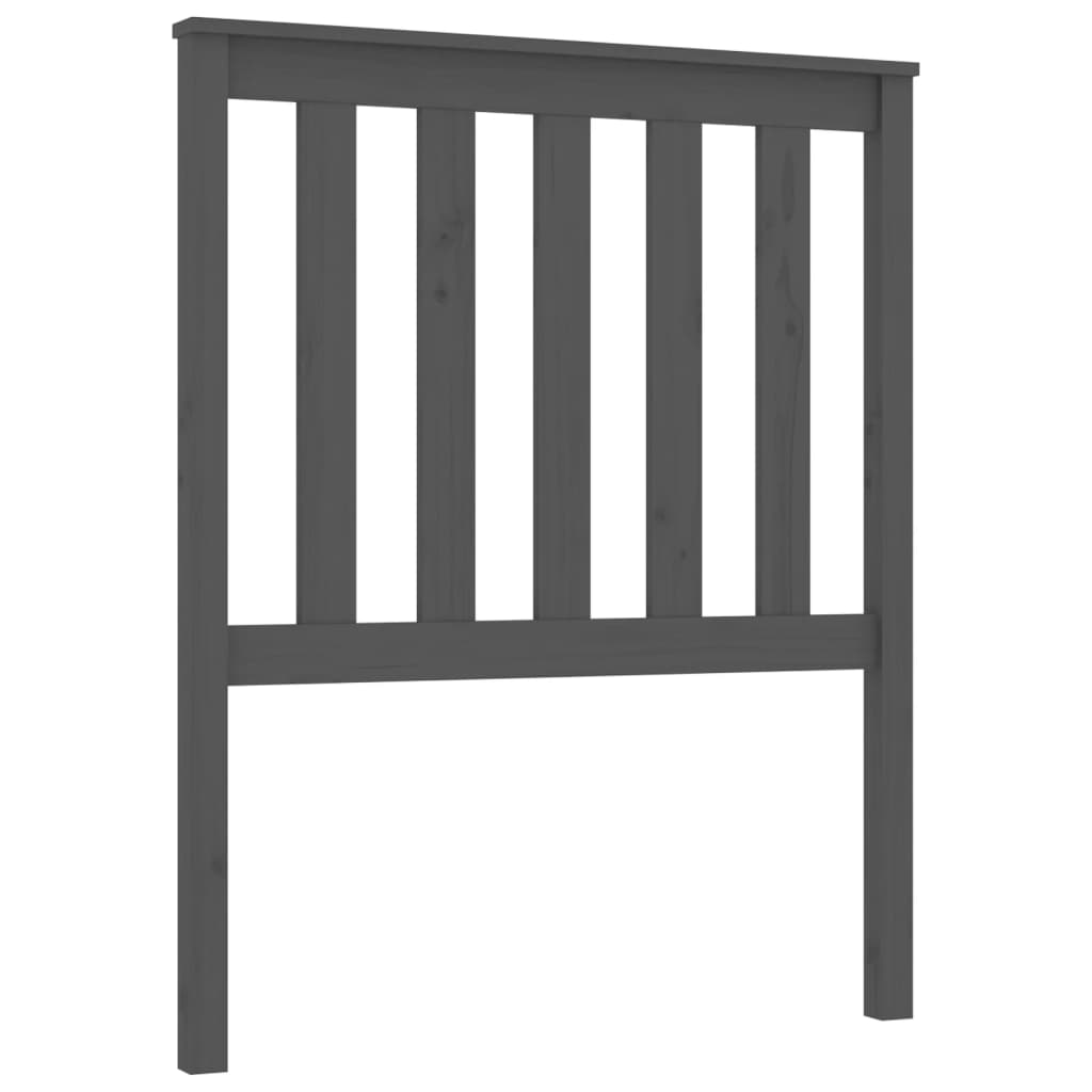 vidaXL Bed Headboard Grey 81x6x101 cm Solid Wood Pine