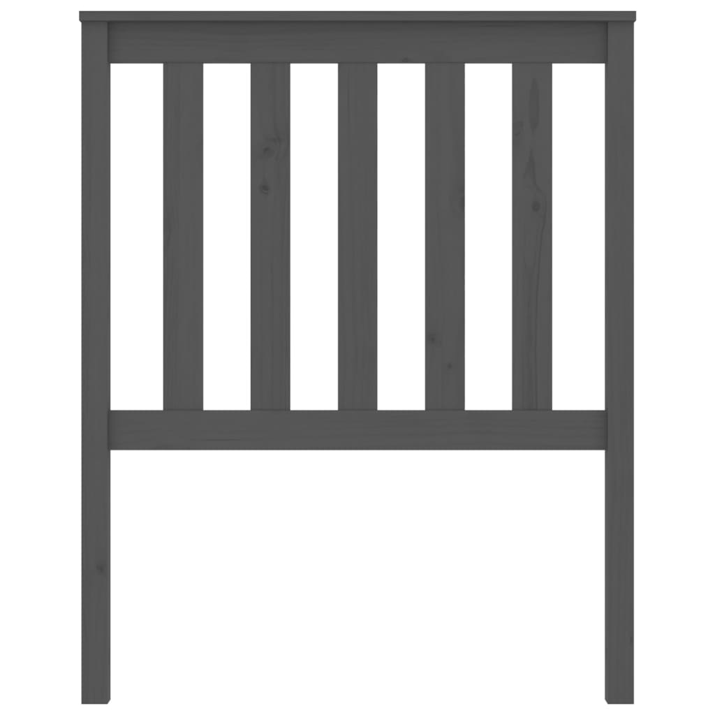 vidaXL Bed Headboard Grey 81x6x101 cm Solid Wood Pine