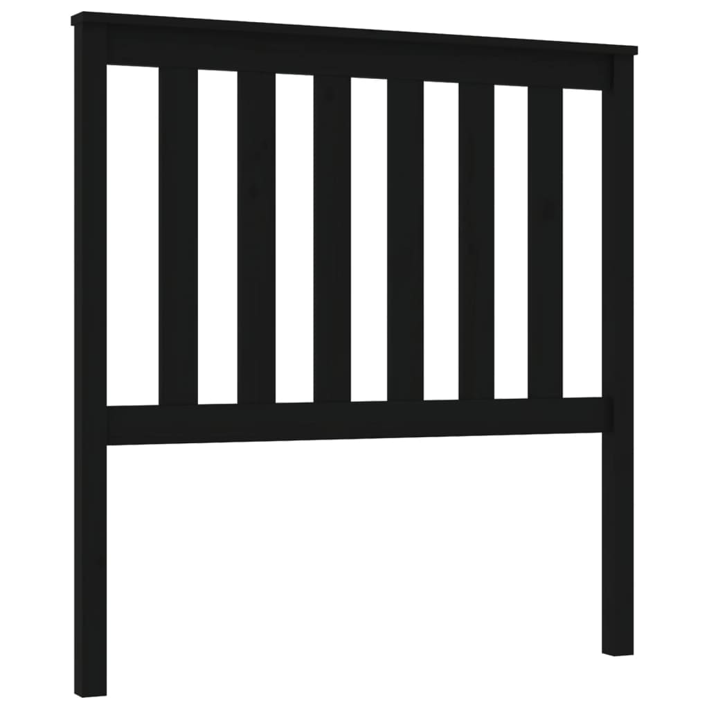 vidaXL Bed Headboard Black 96x6x101 cm Solid Wood Pine