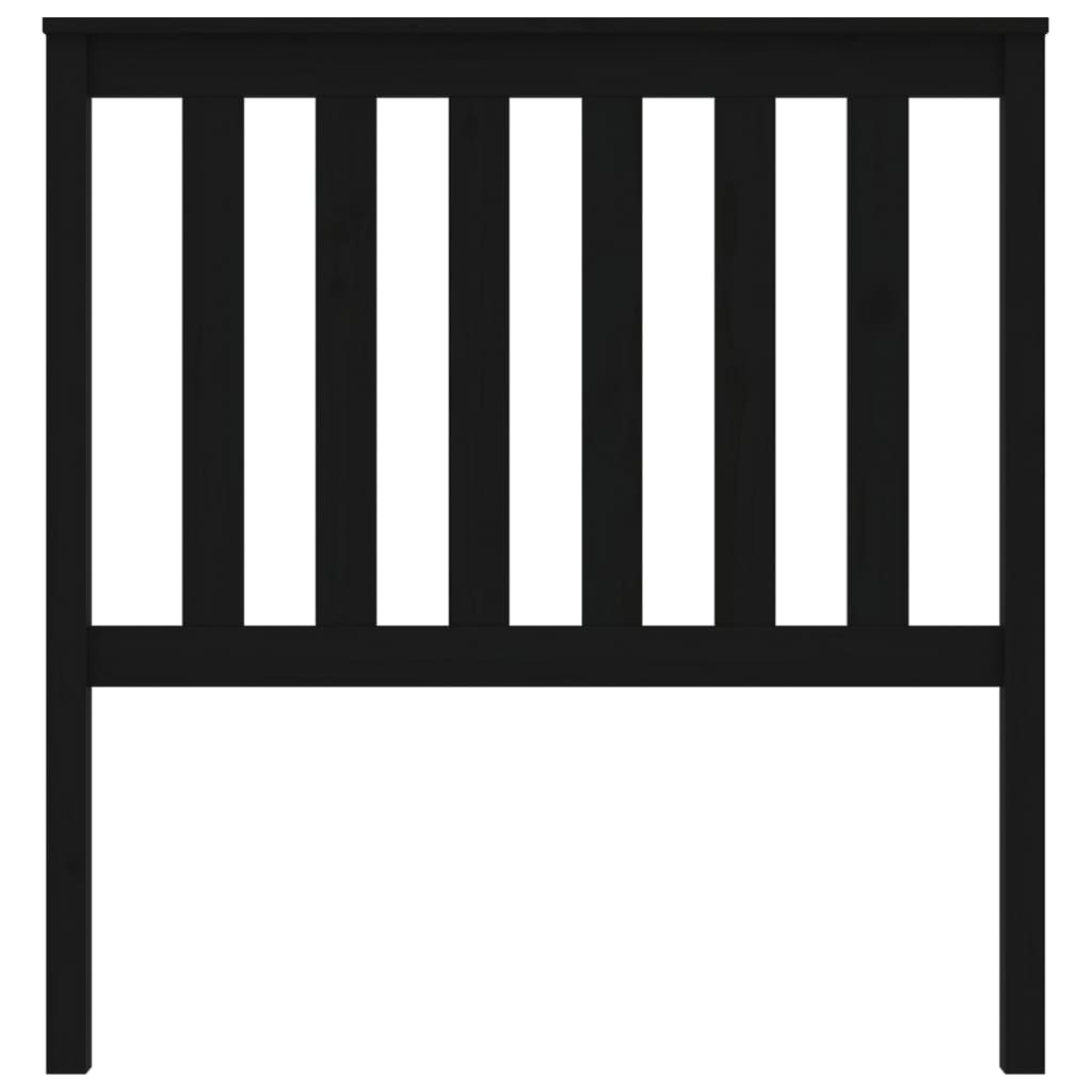vidaXL Bed Headboard Black 96x6x101 cm Solid Wood Pine