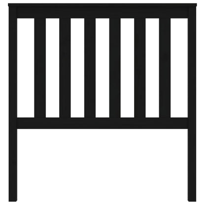 vidaXL Bed Headboard Black 96x6x101 cm Solid Wood Pine