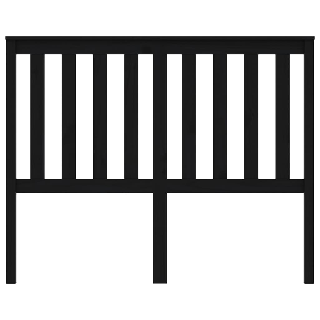 vidaXL Bed Headboard Black 146x6x101 cm Solid Wood Pine