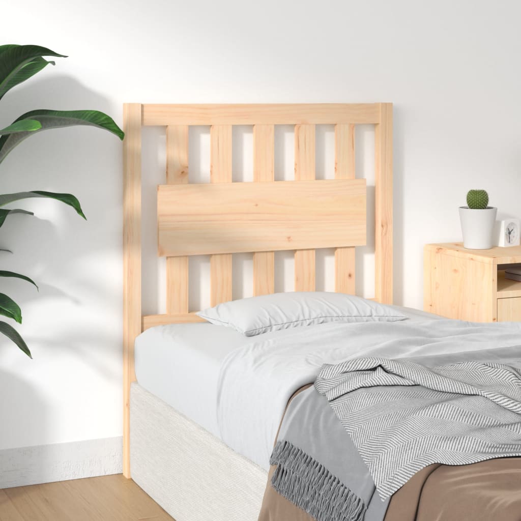 vidaXL Bed Headboard | Natural wood | Solid pine wood | 80.5 cm x 4 cm x 100 cm