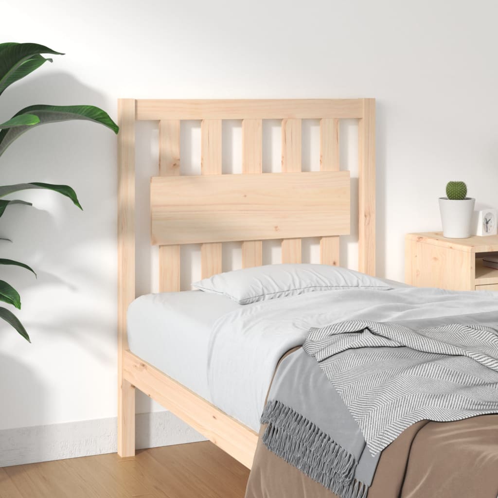 vidaXL Bed Headboard | Natural wood | Solid pine wood | 80.5 cm x 4 cm x 100 cm