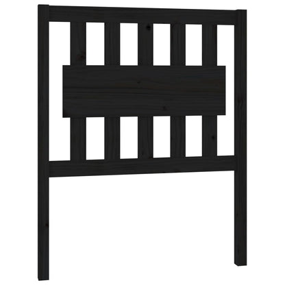 vidaXL Bed Headboard | Black | Solid Pinewood | 100cm x 80.5cm