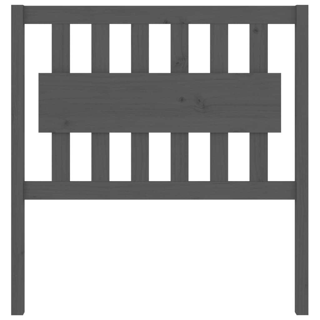 vidaXL Bed Headboard Grey 95.5x4x100 cm Solid Wood Pine