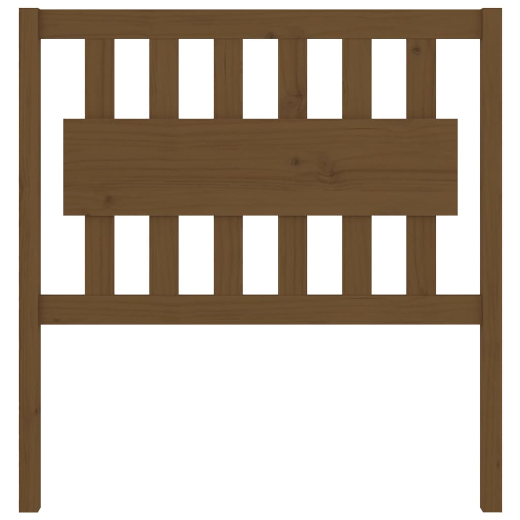 vidaXL Bed Headboard | Honey brown | Solid pinewood | Decorative Inlays