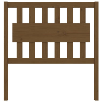 vidaXL Bed Headboard | Honey brown | Solid pinewood | Decorative Inlays