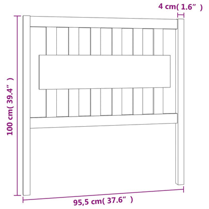 vidaXL Bed Headboard | Honey brown | Solid pinewood | Decorative Inlays