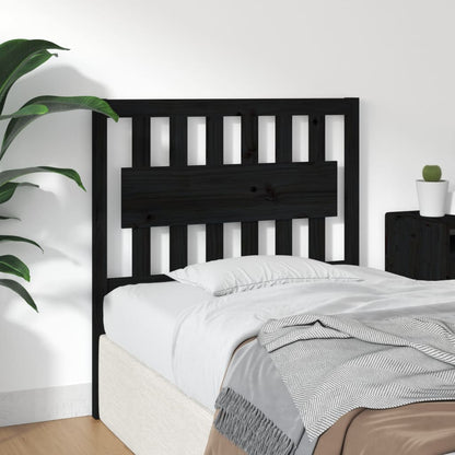 vidaXL Bed Headboard Black 95.5x4x100 cm Solid Wood Pine