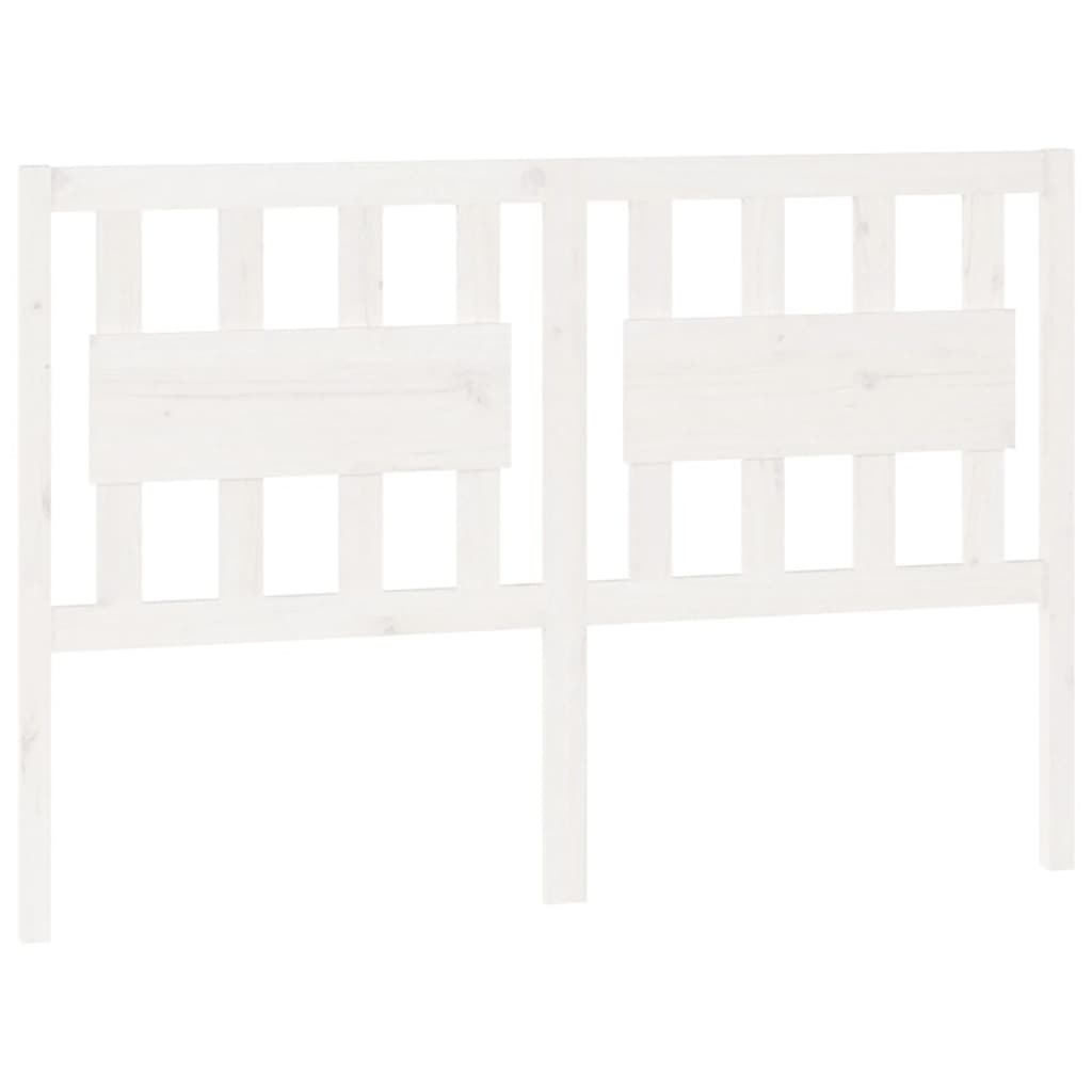 vidaXL Bed Headboard White 125.5x4x100 cm Solid Wood Pine