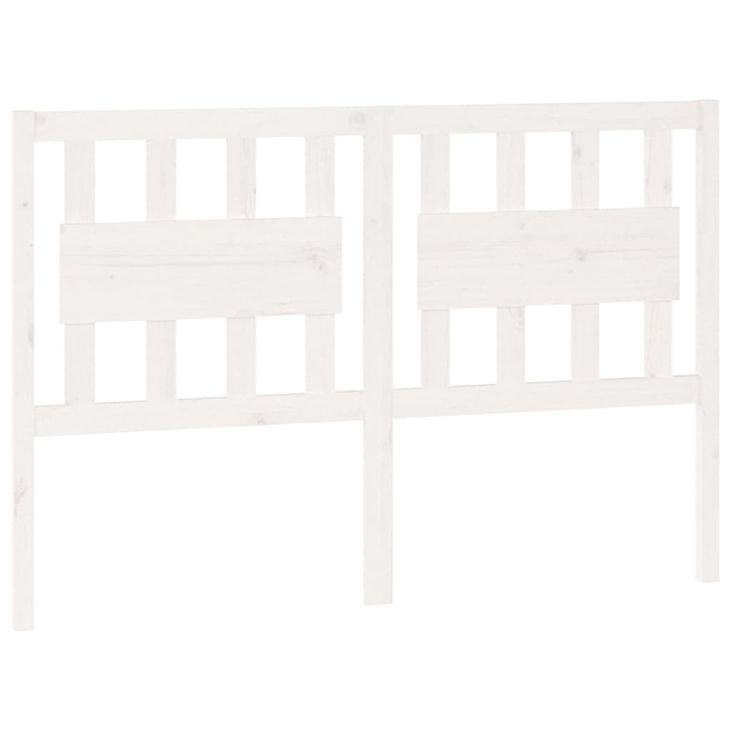 vidaXL Bed Headboard | White | Solid pine wood | Standard Size
