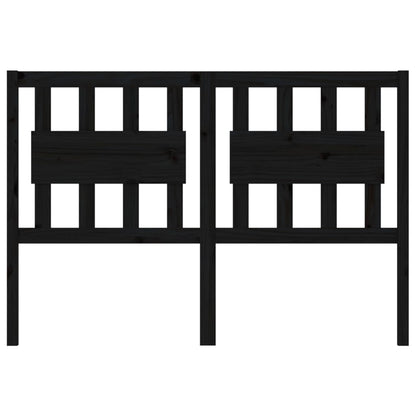 vidaXL Bed Headboard | Black | Solid Pine Wood | 145.5x4x100 cm