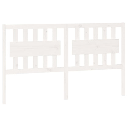 vidaXL Bed Headboard | White | Solid pine wood | 155.5 cm width x 100 cm height