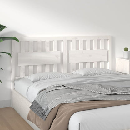 vidaXL Bed Headboard | White | Solid pine wood | 155.5 cm width x 100 cm height