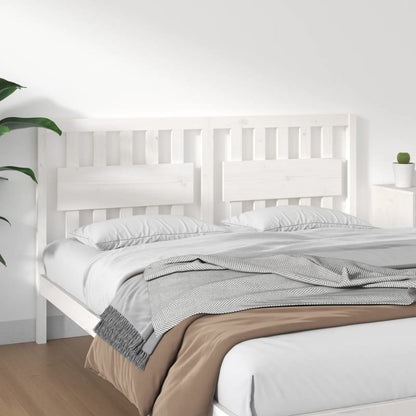 vidaXL Bed Headboard | White | Solid pine wood | 155.5 cm width x 100 cm height