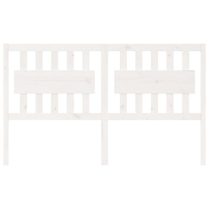 vidaXL Bed Headboard | White | Solid pine wood | Large | Decorative Inlays