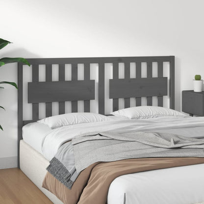 vidaXL Bed Headboard | Grey | Solid pine wood | 165.5 x 4 x 100 cm