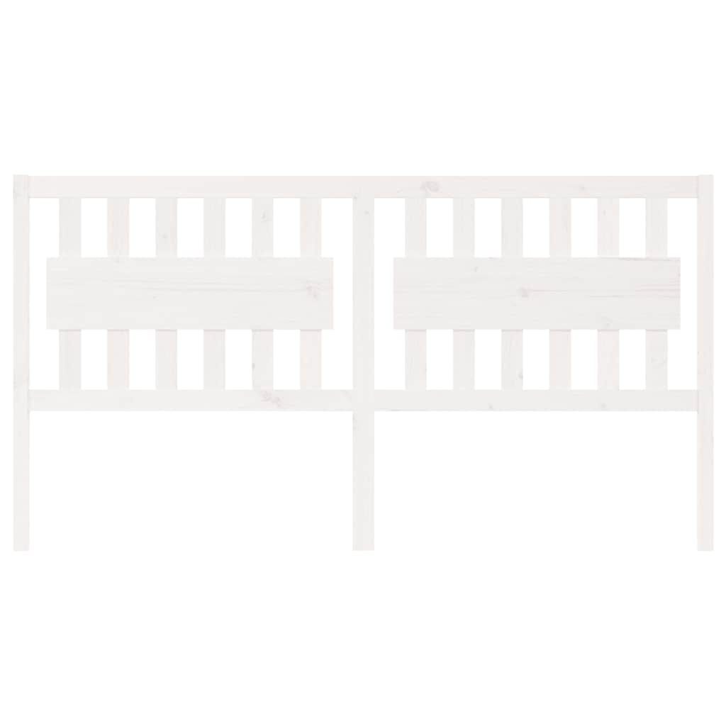 vidaXL Bed Headboard White 185.5x4x100 cm Solid Wood Pine