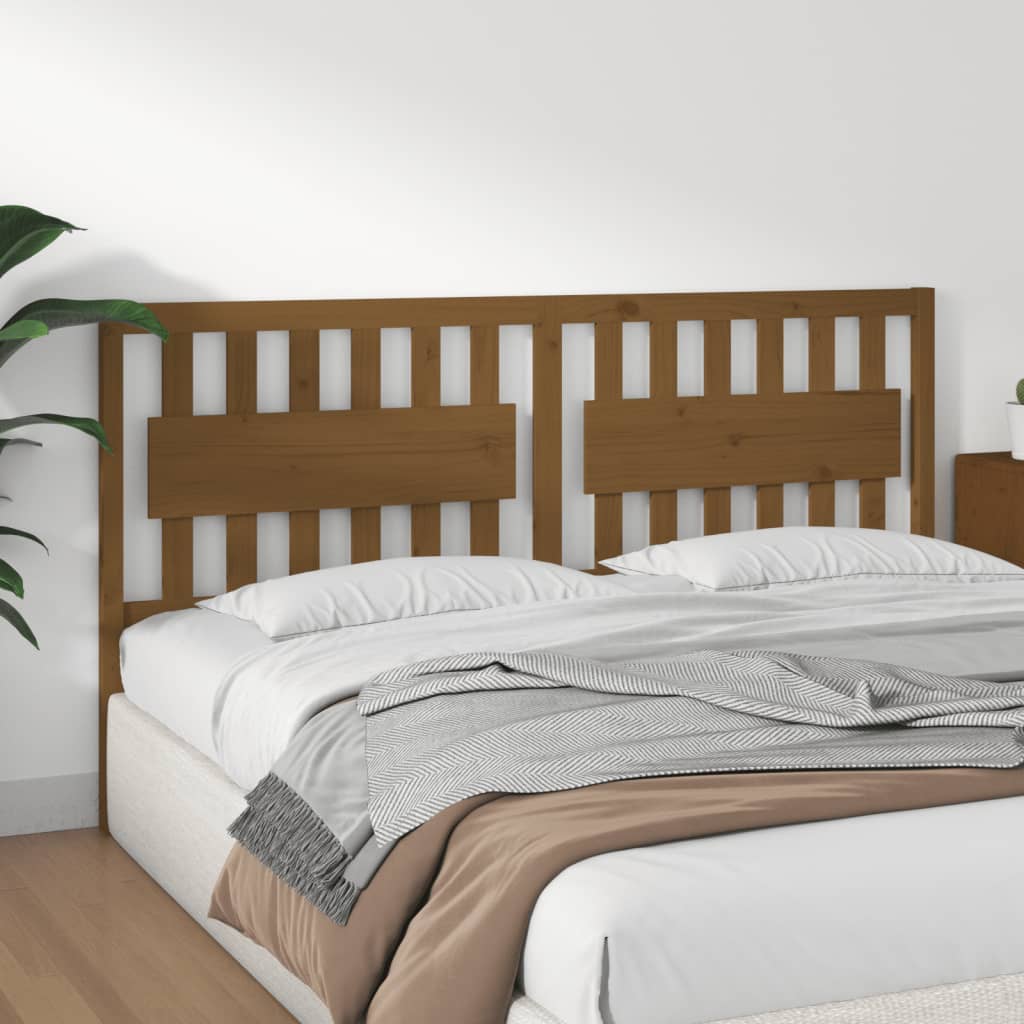 vidaXL Bed Headboard Honey Brown 185.5x4x100 cm Solid Wood Pine