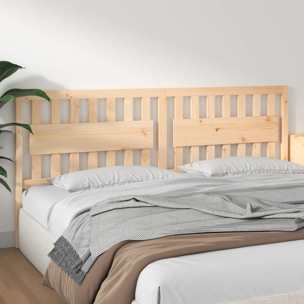 vidaXL Bed Headboard | Natural Wood | Solid Pine Wood | 205.5 cm x 100 cm