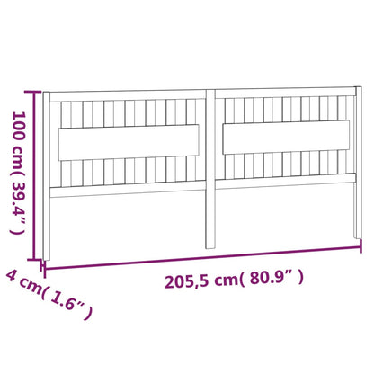 vidaXL Bed Headboard | Natural Wood | Solid Pine Wood | 205.5 cm x 100 cm