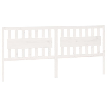 vidaXL Bed Headboard White 205.5x4x100 cm Solid Wood Pine