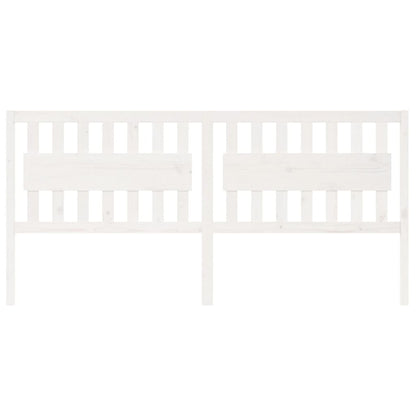 vidaXL Bed Headboard White 205.5x4x100 cm Solid Wood Pine