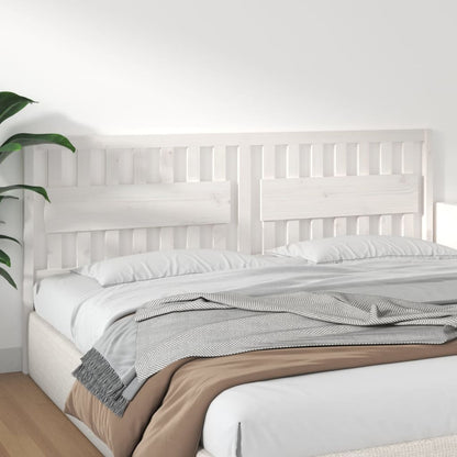 vidaXL Bed Headboard White 205.5x4x100 cm Solid Wood Pine