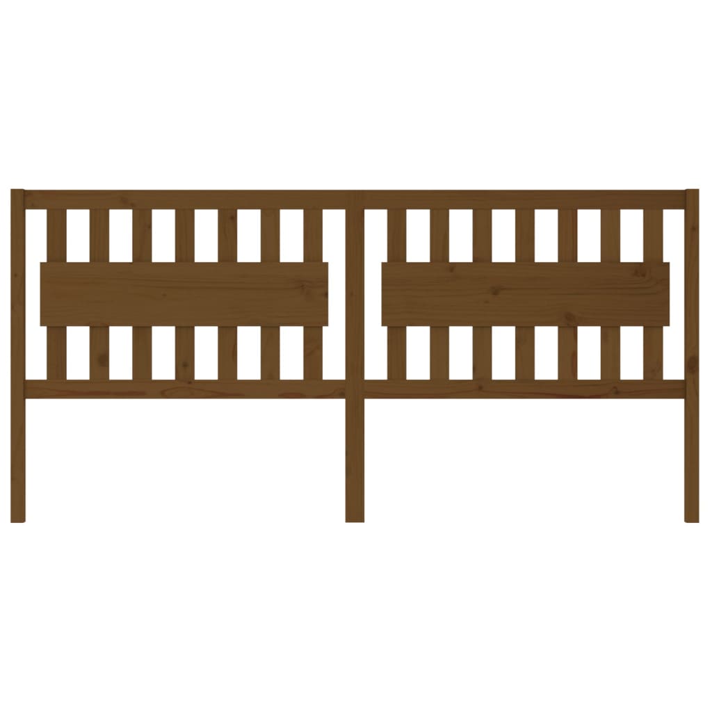 vidaXL Bed Headboard Honey Brown 205.5x4x100 cm Solid Wood Pine