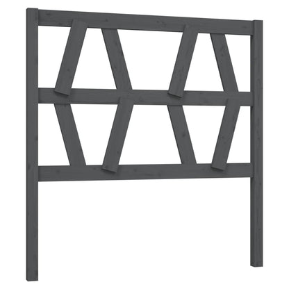 vidaXL Bed Headboard | Grey | Solid pinewood | 81 x 4 x 100 cm