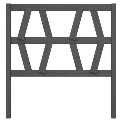 vidaXL Bed Headboard | Grey | Solid pinewood | 81 x 4 x 100 cm