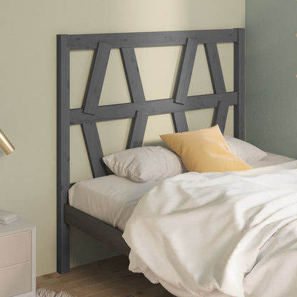 vidaXL Bed Headboard | Grey | Solid pinewood | 81 x 4 x 100 cm