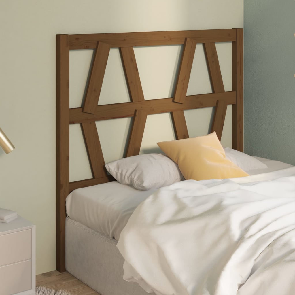vidaXL Bed Headboard | Honey brown | Solid pine wood | Standard