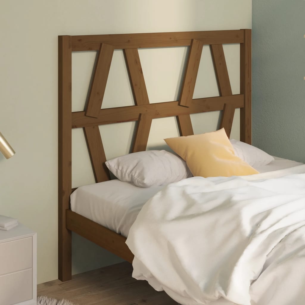 vidaXL Bed Headboard | Honey brown | Solid pine wood | Standard