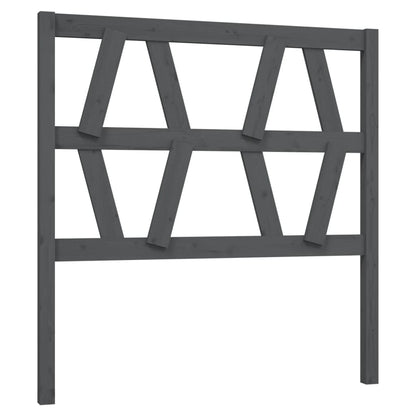 vidaXL Bed Headboard | Grey | Solid pine wood | Standard | Bed Headboard