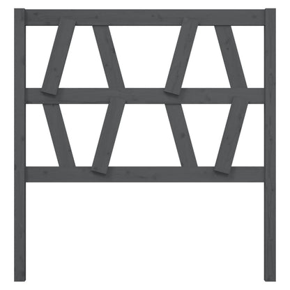 vidaXL Bed Headboard | Grey | Solid pine wood | Standard | Bed Headboard