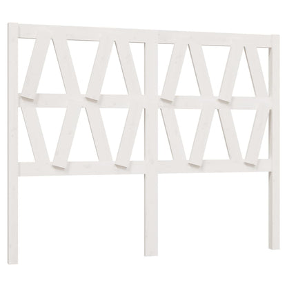 vidaXL Bed Headboard | White | Solid pine wood | 126x4x100 cm