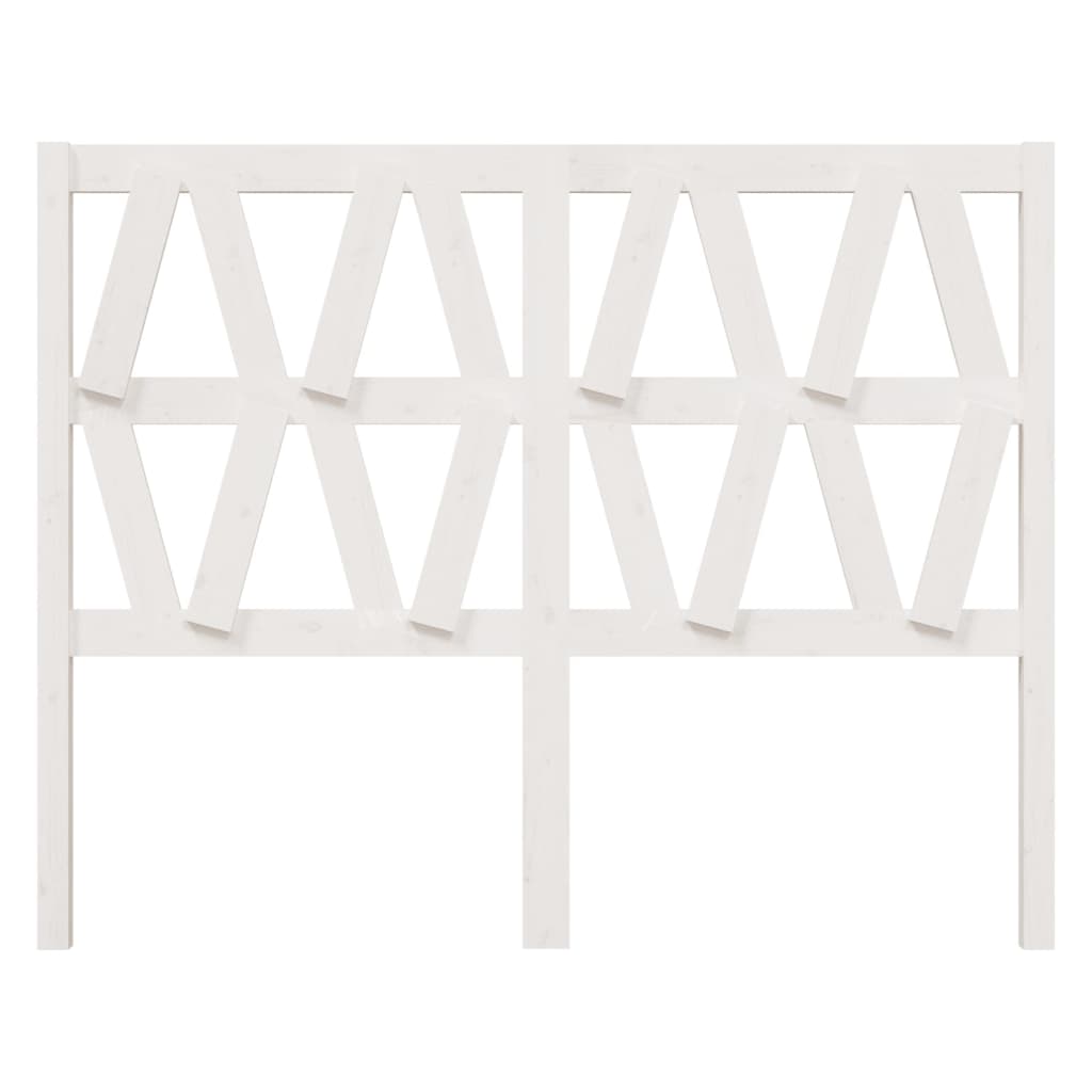 vidaXL Bed Headboard | White | Solid pine wood | 126x4x100 cm